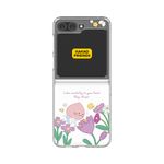 [S2B] LITTLE KAKAO FRIENDS Tiny Fairies Clear Slim Case for Galaxy Z Flip6 – Precise Fit, Transparent PC Material, Microdot Coating, Wireless Charging Compatible - Made in Korea